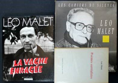 null Trois ouvrages de Léo Malet: - Poèmes surréalistes, Ed. de la Butte aux cailles,...