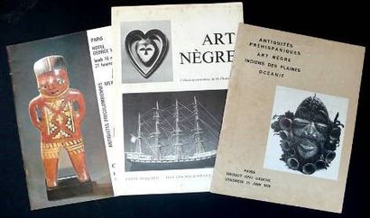 null Trois catalogues de ventes d'Arts primitifs: 1975 - Catalogue de vente "Art...