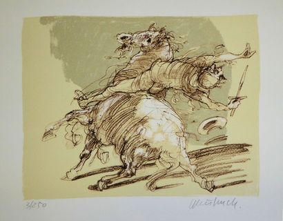 Claude WEISBUCH Claude WEISBUCH

"Don Quichotte"

Lithographie originale signée et...