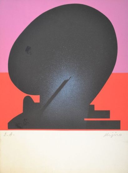 KIJNO Composition Lithographie signée et notée E.A 61x45 cm