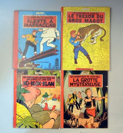 TIBET Chick Bill Les volumes 7 à 10 (sf 9) en édition originale belge (Maraccas en...