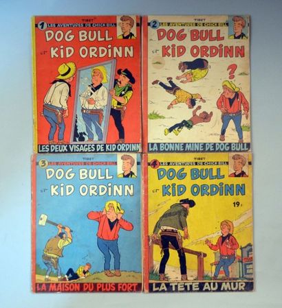 TIBET Chick Bill Les volumes 1 à 4 de la collection Dog Bull Etat moyen