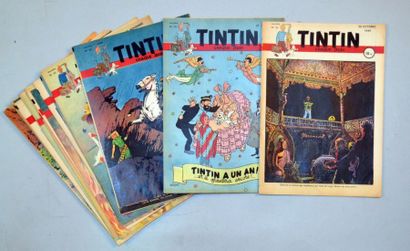 null TINTIN Collection des premiers numéros du Journal de Tintin France, bien complet...