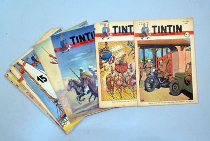 null TINTIN Collection des premiers numéros du Journal de Tintin France, bien complet...