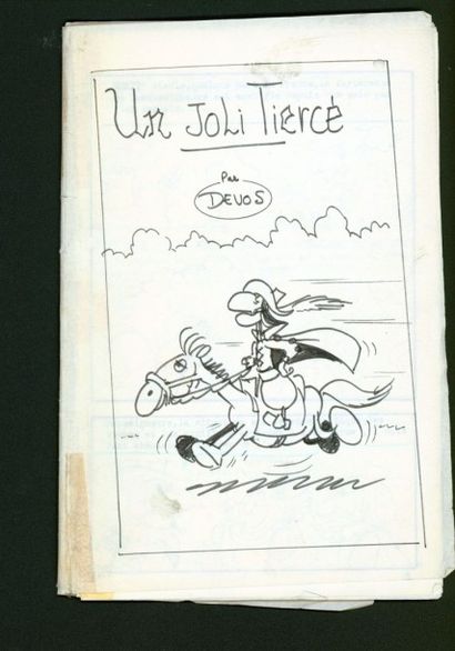 DEVOS Jacques Storyboard du mini récit 556, Un très joli tiercé publié dans Spirou...