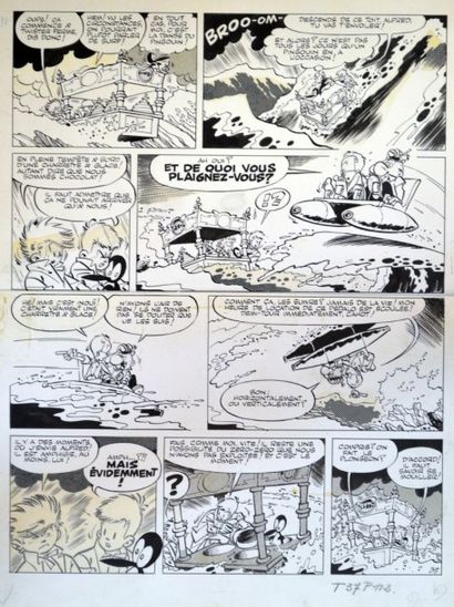 GREG MICHEL Zig et Puce Planche 35 d'un récit publié dans Tintin Encre de chine et...