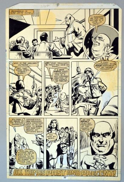 JANSON Klaus Planche du comic Battlestar Gallactica éditée par Marvel en 1979 Episode...