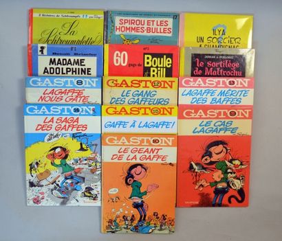 DUPUIS Ensemble de 13 BD comprenant Gaston 8, 12 à 15 (EO), 9 et 10 en réédition...