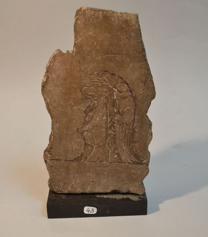 EGYPTE Déesse hippopotame Thouéris portant le Dieu crocodile Sobek.Rare représentation...