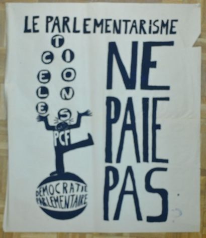 null Atelier Populaire

"Le Parlementarisme"

Affiche de Mai 68

76x65 cm

Plis cÙté...