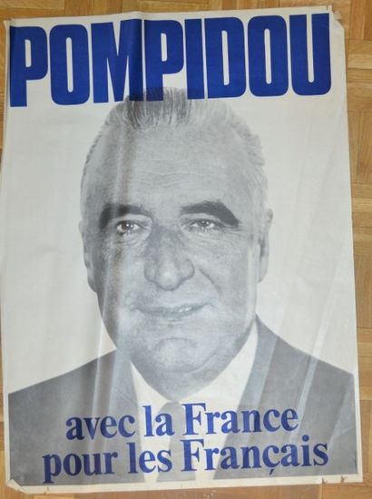 null Anonyme 

"Pompidou"

Affiche de Mai 68

80x60 cm

Plis et déchirures avec traces...