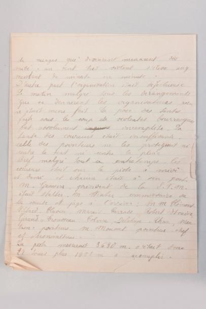 null Manuscrit 1887. Etonnante lettre-reportage de 10 pages manuscrites adressée...