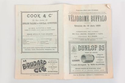 null 1895. Programme du Bol d'Or. Réunion de Buffalo du 15/6/1895 (18 p). Très rare,...