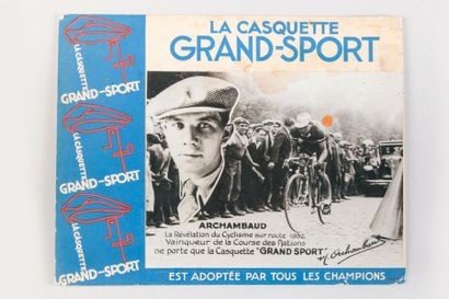 null ROUTE. Carton réclame: La Casquette Grand Sport est adoptée par tous les champions,...