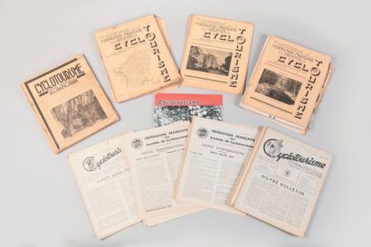 null 1933-1954. Cyclo. 58 Revues. Etonnant ensemble de la revue de la «Fédération...