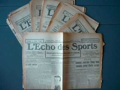 null 1920. "L'Echo des Sports", 8 numéros, état d'usage: 30/6, 4/7,7,10,14 (abîmé),...