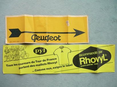 null 1920-1970. Maillot Jaune. Deux affiches jaunes en rapport avec le symbole: a)...