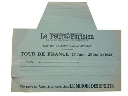 null 1922. Télégramme original, vierge, du "Petit Parisien". Sur abonnement, on pouvait...
