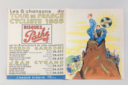 null 1935. Chanson et accordéon. Trois oeuvres rares d'Abel Petit: a) Affiche originale...