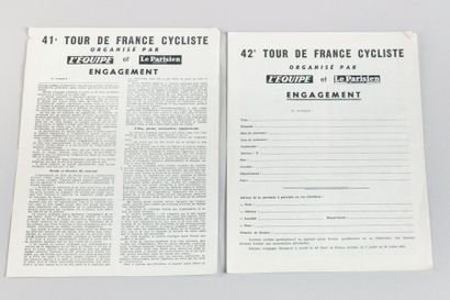 null 1951, 54, 55. Trois contrats d'engagement dans le Tour. Ou le Tour mode d'emploi....
