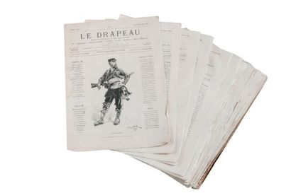 null 1881-1882. Revue "Le Drapeau". L'année 1881 (53 numéros) est complète et on...