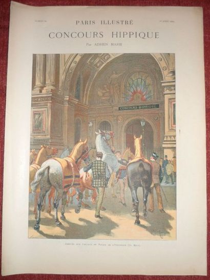 null 1886. Revue: «Paris Illustré», numéro 44, «Concours Hippique» par Adrien Marie...