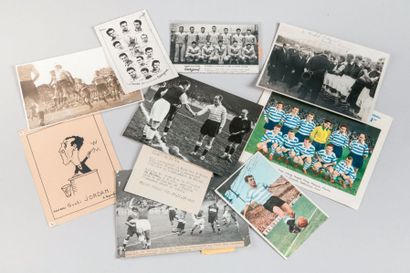 null 1930-1950. Racing Club de Paris. 8 documents: a) 4 photos de presse légendées...