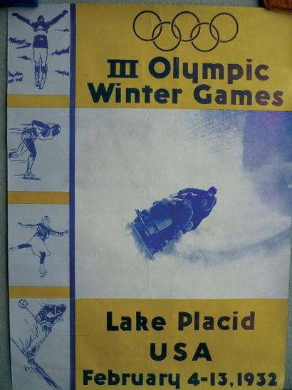 null Affiche officielle: «IIIe Olympic Winter Games, Lake Placid, USA, February,...