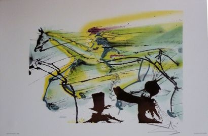 Salvador DALI (Spain 1904-1989) (1904-1989) (After) Le Racing horse' Lithograph signed...