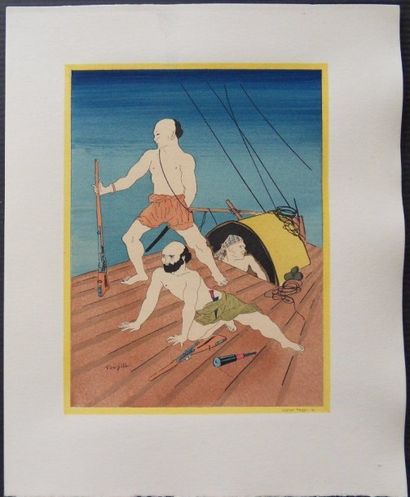 Tsuguharu FOUJITA (Japan 1886 - France 1968) Series of 16 color aquatints illustrating...