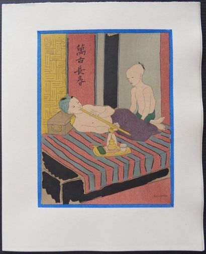 Tsuguharu FOUJITA (Japan 1886 - France 1968) Series of 16 color aquatints illustrating...
