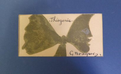 Georges BRAQUE (1882-1963)(after) "Théogonie d'Hésiode". 1954. Carte d'invitation...