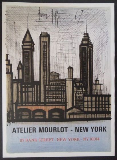 Bernard BUFFET (French 1928 - 1999) (After) New York, 1967 Lithographie mise sur...