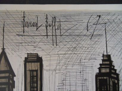Bernard BUFFET (French 1928 - 1999) (After) New York, 1967 Lithographie mise sur...
