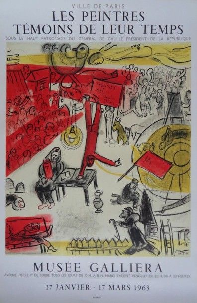 Marc CHAGALL (Russia 1887-France 1985) (After) "The Circus - Revolution), Lithographic...