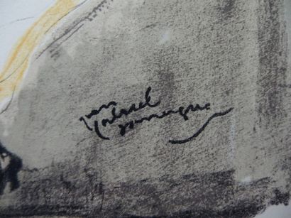 Jean-Gabriel DOMERGUE French cancan Lithographie sur pierre sur papier Vélin Signée...