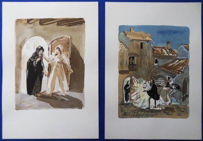 Yves BRAYER (French 1907-1990) La Célestine - Suite de 18 lithographies Lithographie...