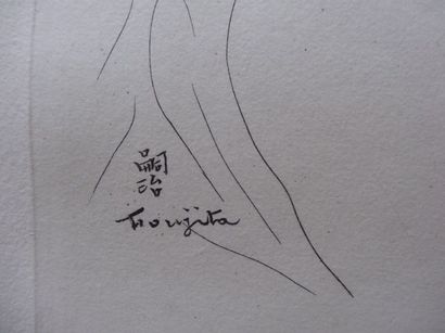 Tsuguharu FOUJITA (Japan 1886 - France 1968) Isabey, mon seul ami Eau-forte sur papier...