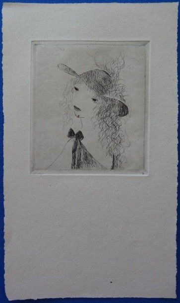 Marie LAURENCIN (French 1883-1956) "The fan" Set of 10 dry point etchings 20 x 11...