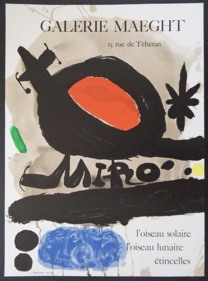Joan MIRÓ (Spain 1893-1983) L'oiseau solaire, l'oiseau lunaire, étincelles Lithographic...