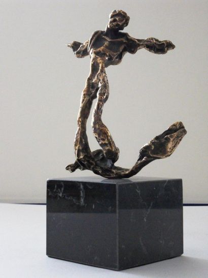 Salvador DALI (Spain 1904-1989) The winged triton Bronze sculpture made with the...