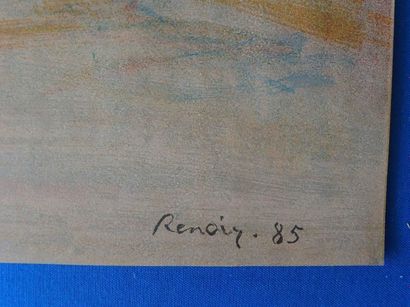 Pierre Auguste RENOIR (after) Mère et enfant Lithographie after un tableau, sur papier...