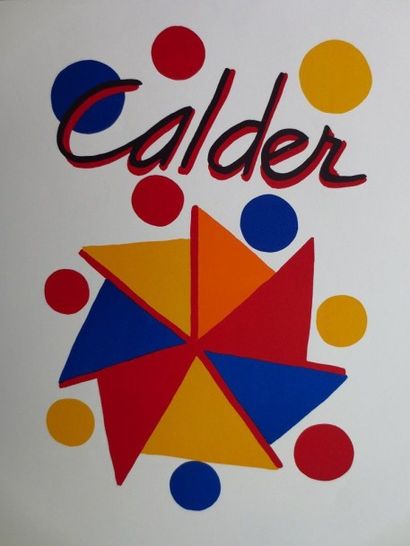 Alexander CALDER (1898-1976) Moulin à vent en couleurs - Expo 73, Galerie Maeght...