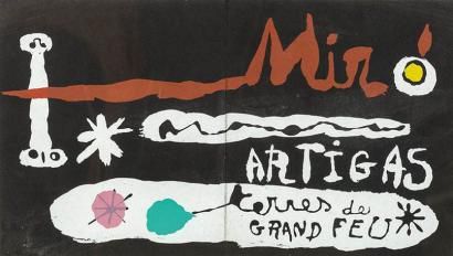 Joan MIRÓ (Spain 1893-1983) (After) «Artigass, terres de grand feu» Colour lithograph...