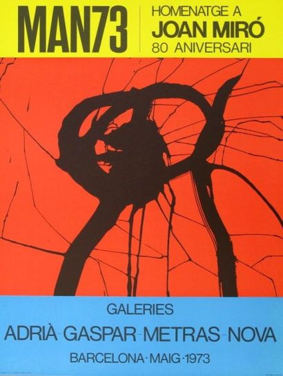 Joan MIRÓ (Spain 1893-1983) Poster of the exhibition at galerie Adria Gaspar Metras...