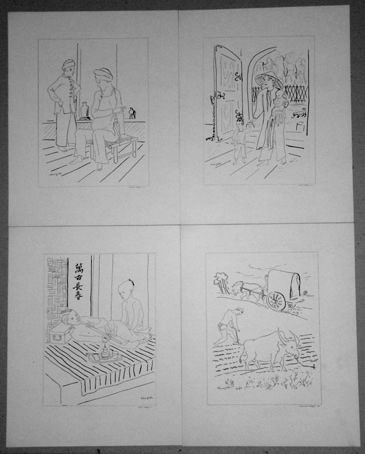 Tsuguharu FOUJITA (Japan 1886 - France 1968) (after) "Propos d'un intoxiqué" Ensemble...