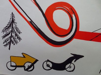 Alexandre CALDER (1898-1976) Les voitures (1974) Lithographie originale sur papier...