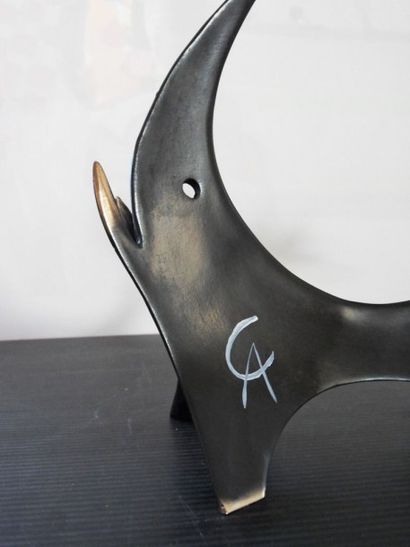 Alexander CALDER (1898-1976) (after) Black Elephant Sculpture en bronze Signée du...