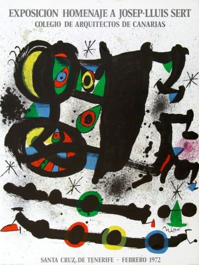 Joan MIRÓ (Spain 1893-1983) Poster Exhibition "Tribute to Josep Lluis Sert 1972"...