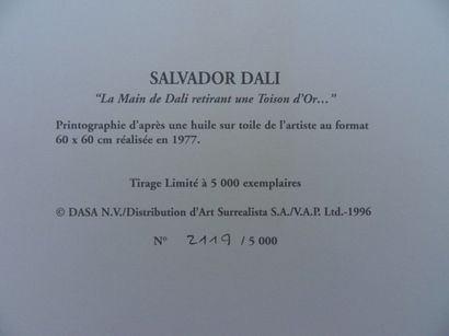 Salvador DALI (Spain 1904-1989) (After) The hand of DALI retreiving the Golden Fleece...